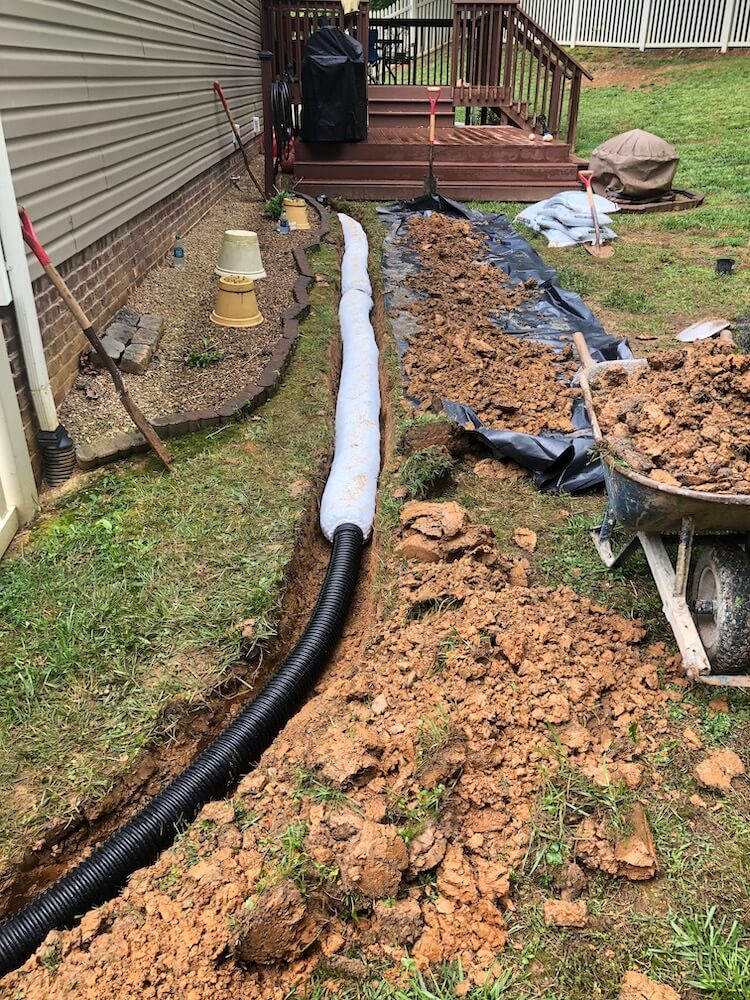 pronlems with newly installed french drain