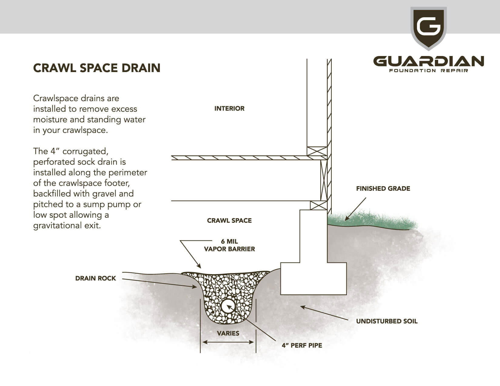 Crawl Space Drain Installation Services in Knoxville, Tennessee