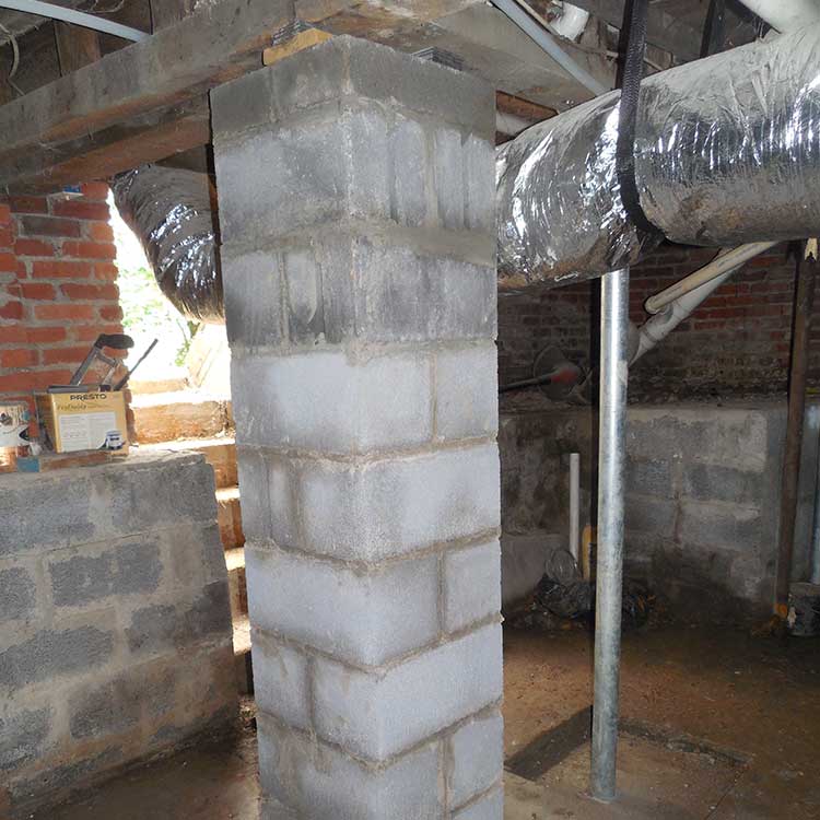 Block Column - Guardian Foundation Repair